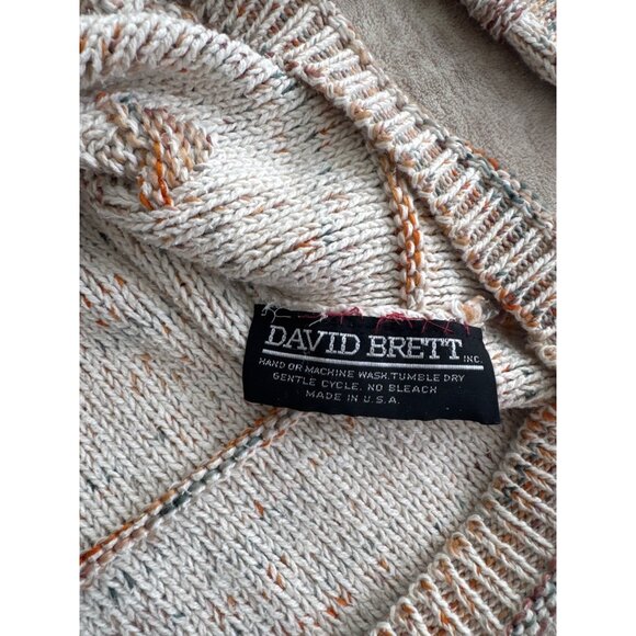 Sweater Boho Aztec Sweater Southwest Knit Crewneck Made In USA VTG David Brett - Picture 4 of 6